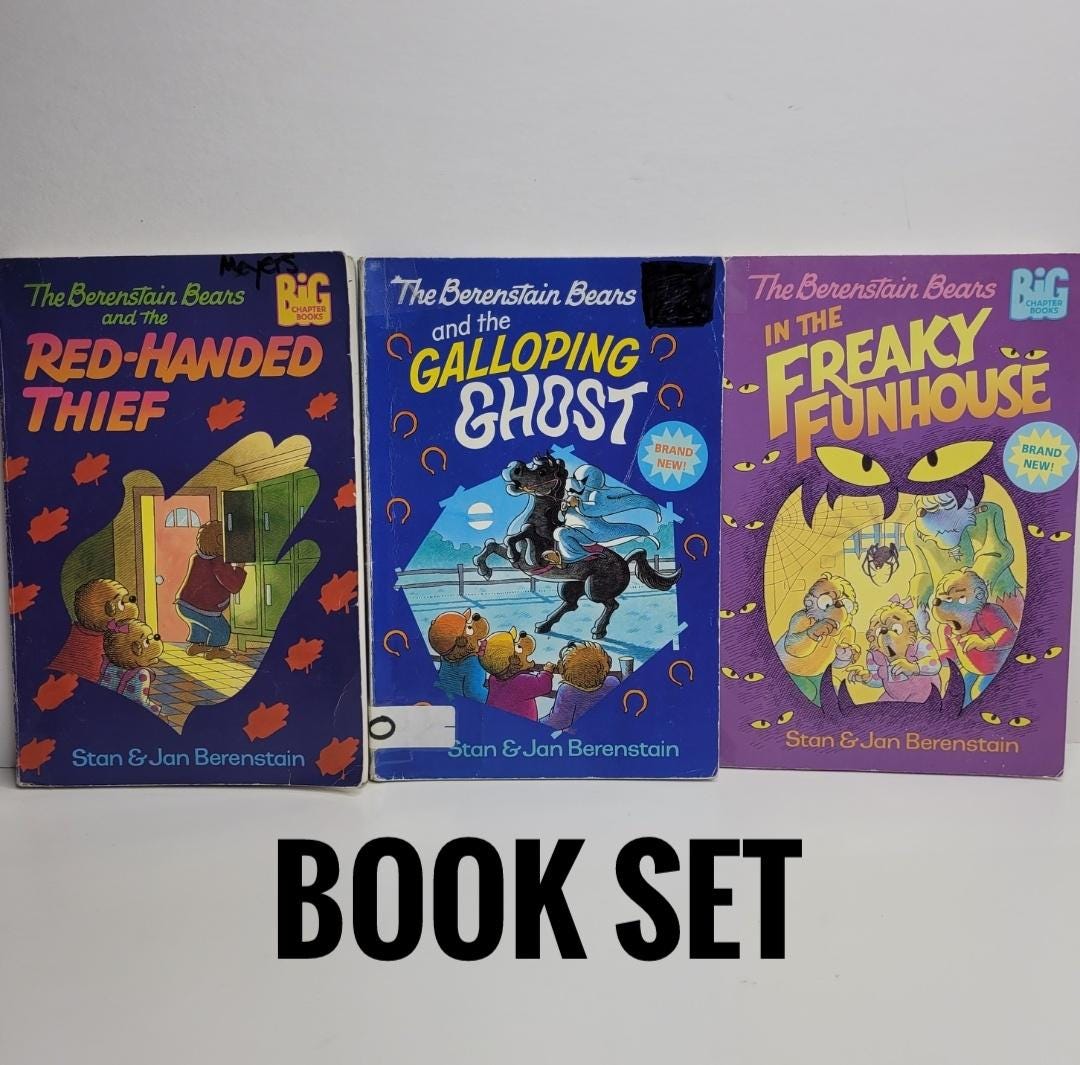 Berenstain Bears Book Set, Big Chapter Books, Vintage Childrens Books ...
