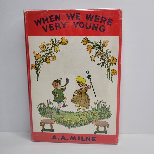 When We Were Very Young by A.A. Milne, Illustrated by Ernest Shepard, Vintage Children's Book, Kids Poetry, Pooh Bear, Christopher Robin