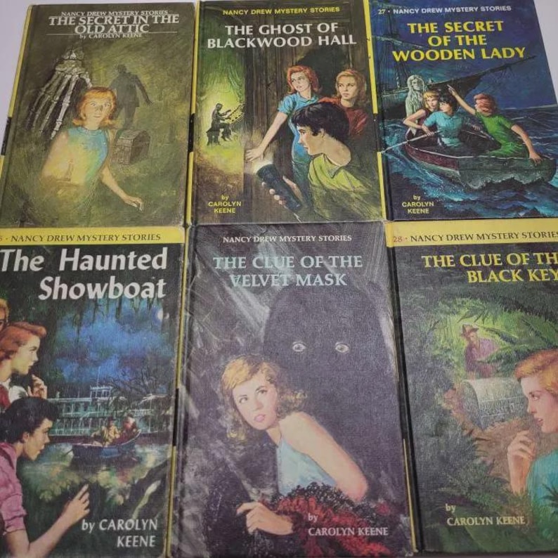 Classic Nancy Drew Books by Carolyn Keene, Vintage Kids Books, Mystery Books, Illustrated Books, Gifts for Her Books, Kids Mystery Books image 14