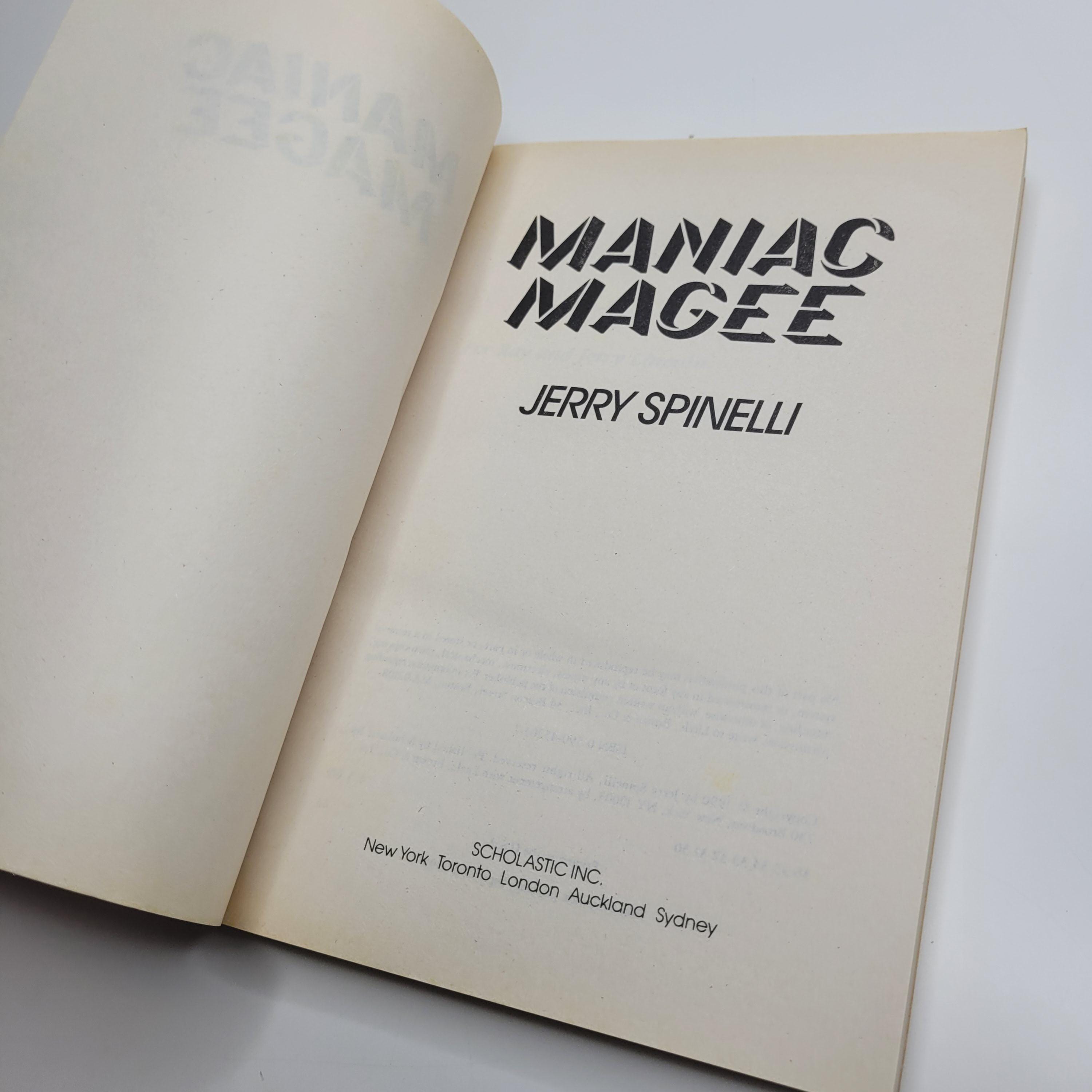 Maniac Magee by Jerry Spinelli, Vintage Kids Books, Book Gift for Kids ...