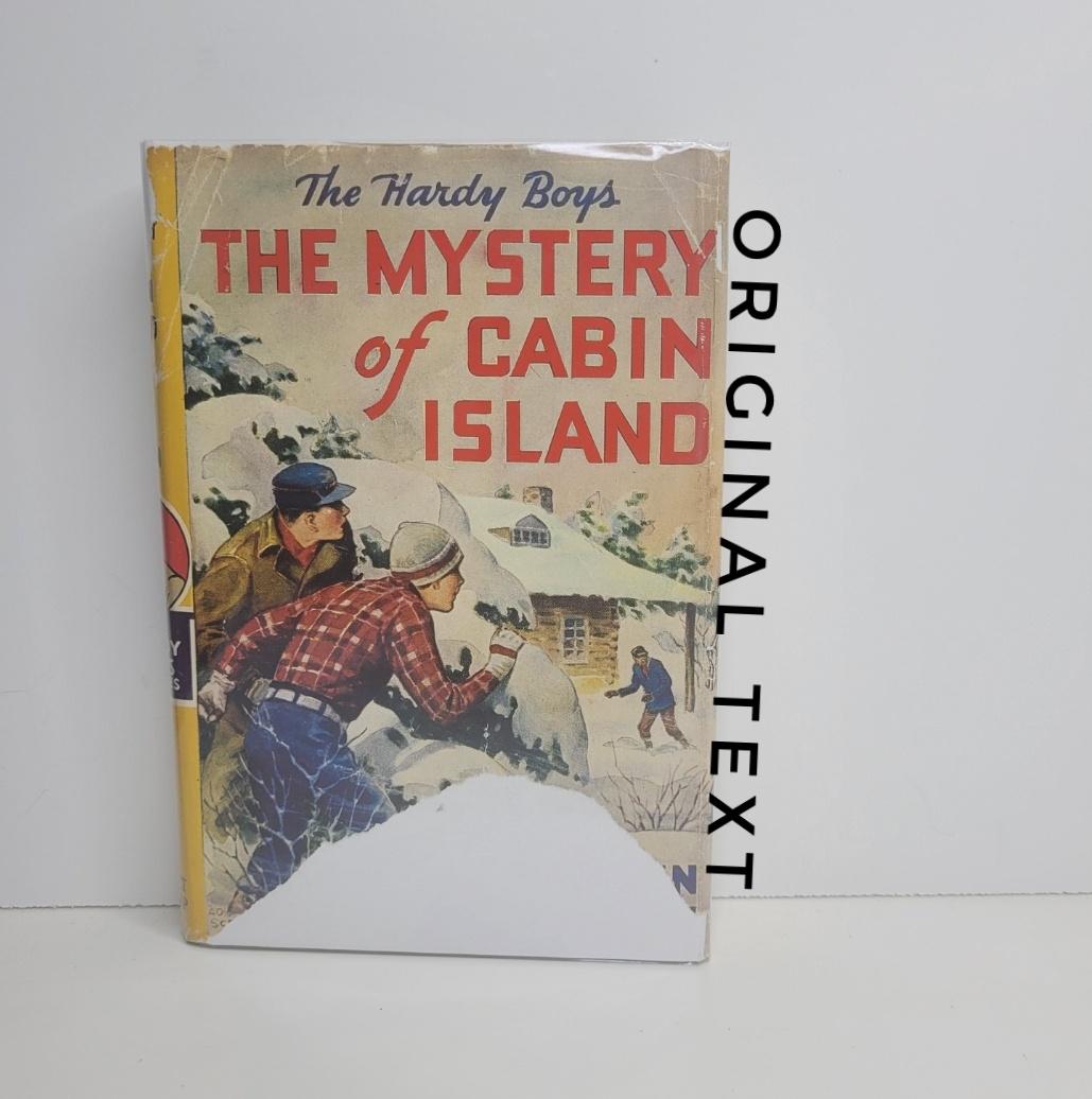 Mystery of Cabin Island by Franklin W Dixon, Hardy Boys, Book 8, Original Text, Vintage Children Book, Frank & Joe, Ice Boating, Chet Morton