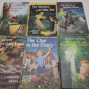 Classic Nancy Drew Books by Carolyn Keene, Vintage Kids Books, Mystery Books, Illustrated Books, Gifts for Her Books, Kids Mystery Books image 12