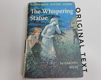 The Whispering Statue, Nancy Drew #14 by Carolyn Keene, Gift for Girls Her, Vintage Childrens Book, Sleuth Detective, Original Text