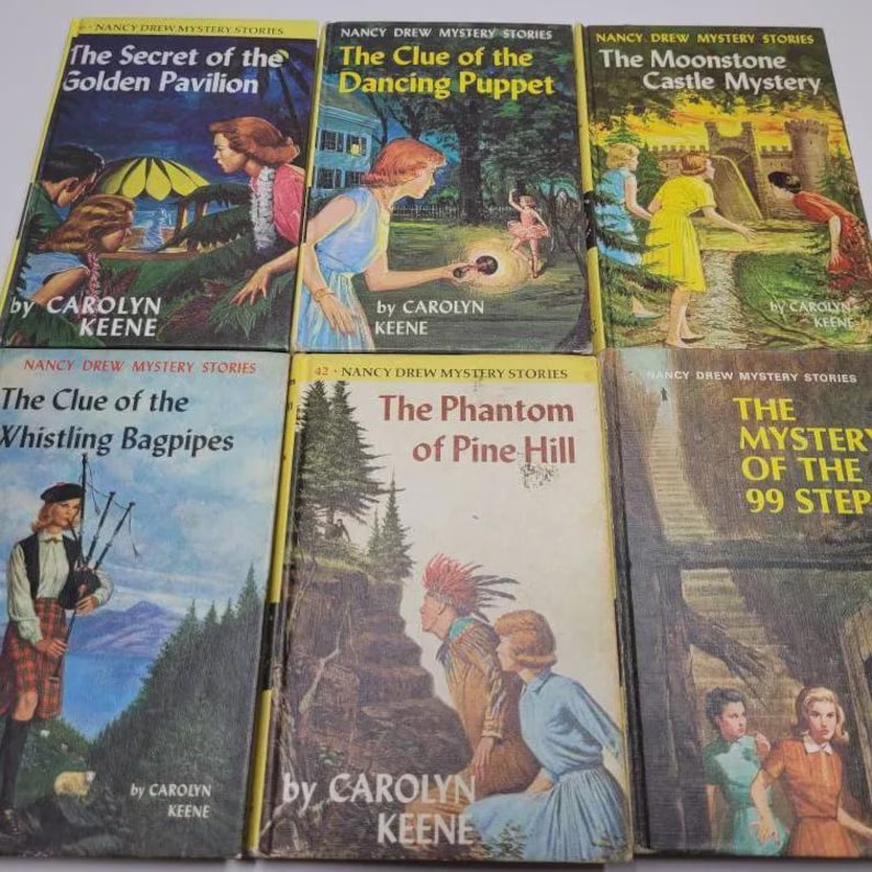 Classic Nancy Drew Books by Carolyn Keene, Vintage Kids Books, Mystery Books, Illustrated Books, Gifts for Her Books, Kids Mystery Books image 15