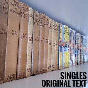 Hardy Boys Original Text Stories by Franklin W Dixon, Vintage Children&#39;s Books, Classic Hardy Boys Mystery, Collectors Gift, Frank Joe Chet