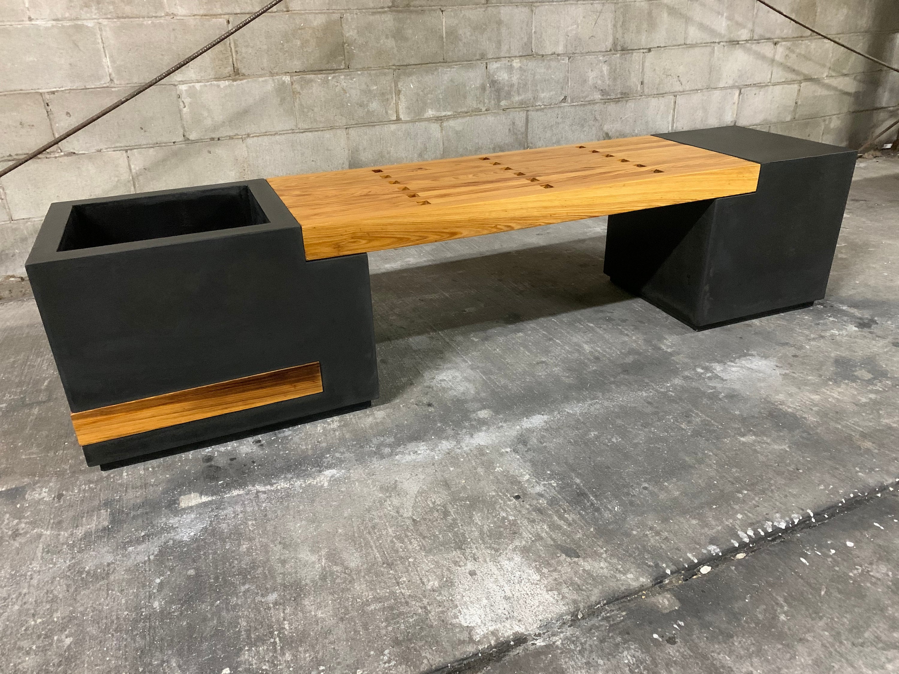 Concrete Planter Bench Etsy