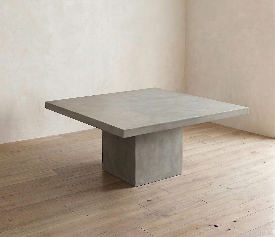 Square Concrete Dining Table | Custom Modern Indoor Outdoor Table ...