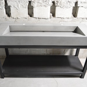 Custom Concrete Ramp Vanity
