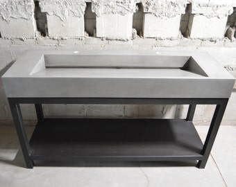 Custom Concrete Ramp Vanity