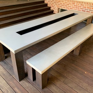 Concrete Rectangular Planter Table