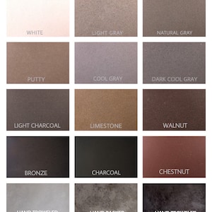 Stogs Concrete Standard Color Samples