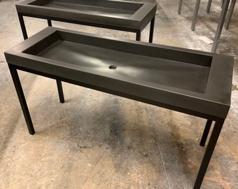 60" ADA Concrete Trough Vanity