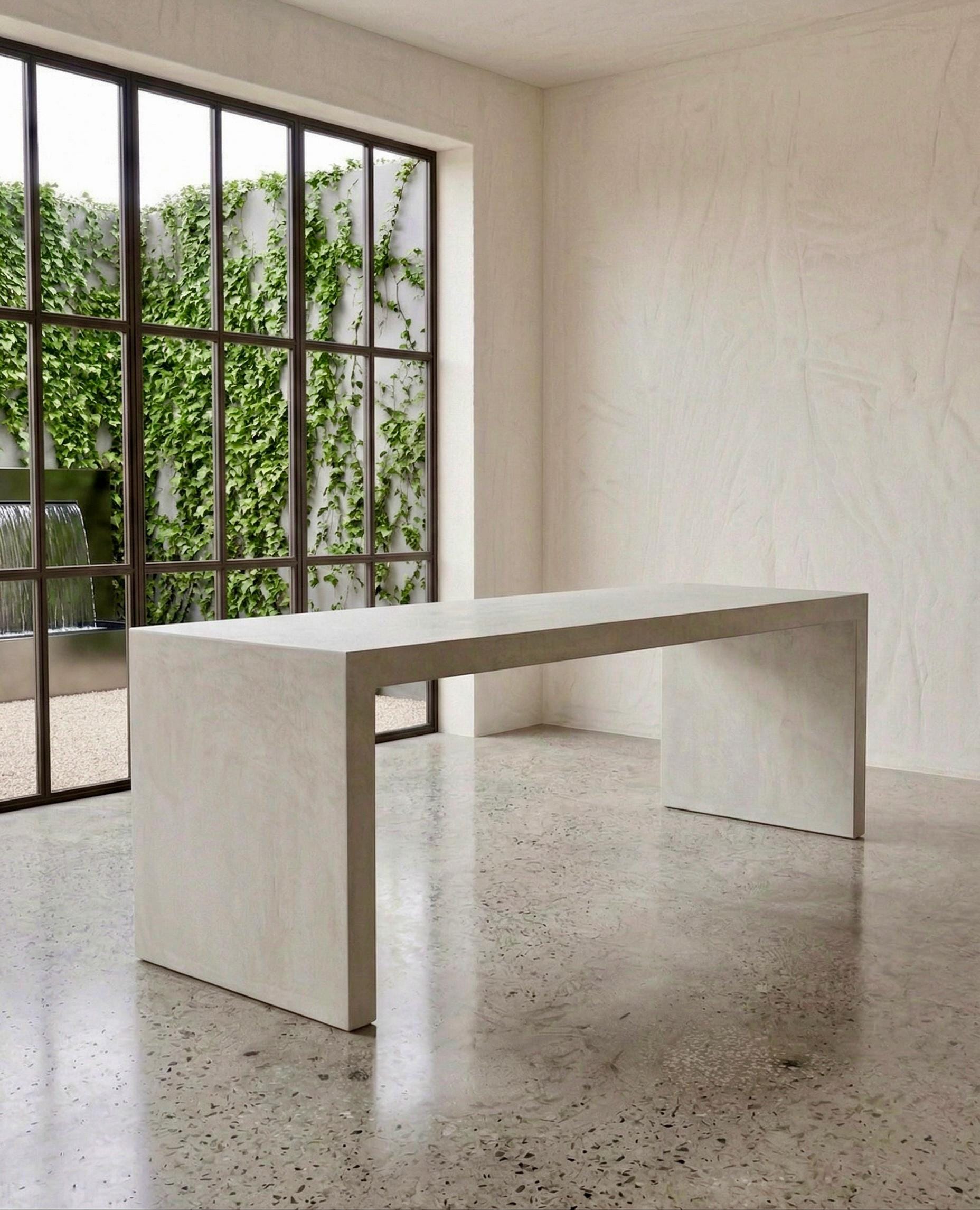 Concrete Dining Table | Rectangle Modern Indoor Outdoor Table ...