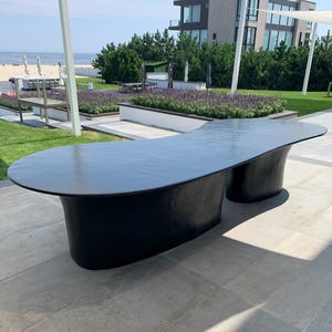 Organic Form Oval Concrete Dining Table