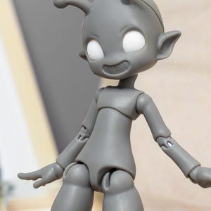 15cm Resin BJD Doll, Kabbit Alien, 3D Printed Art Doll