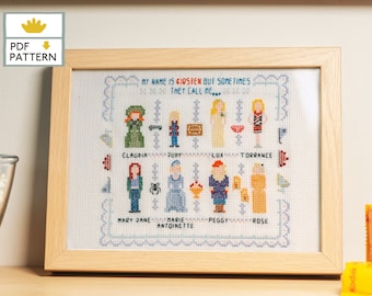 Kirsten Dunst Movie Characters Cross Stitch Pattern, Iconic Movie Costumes Cross Stitch Pattern, Kirsten Dunst Movies -PDF- Instant Download