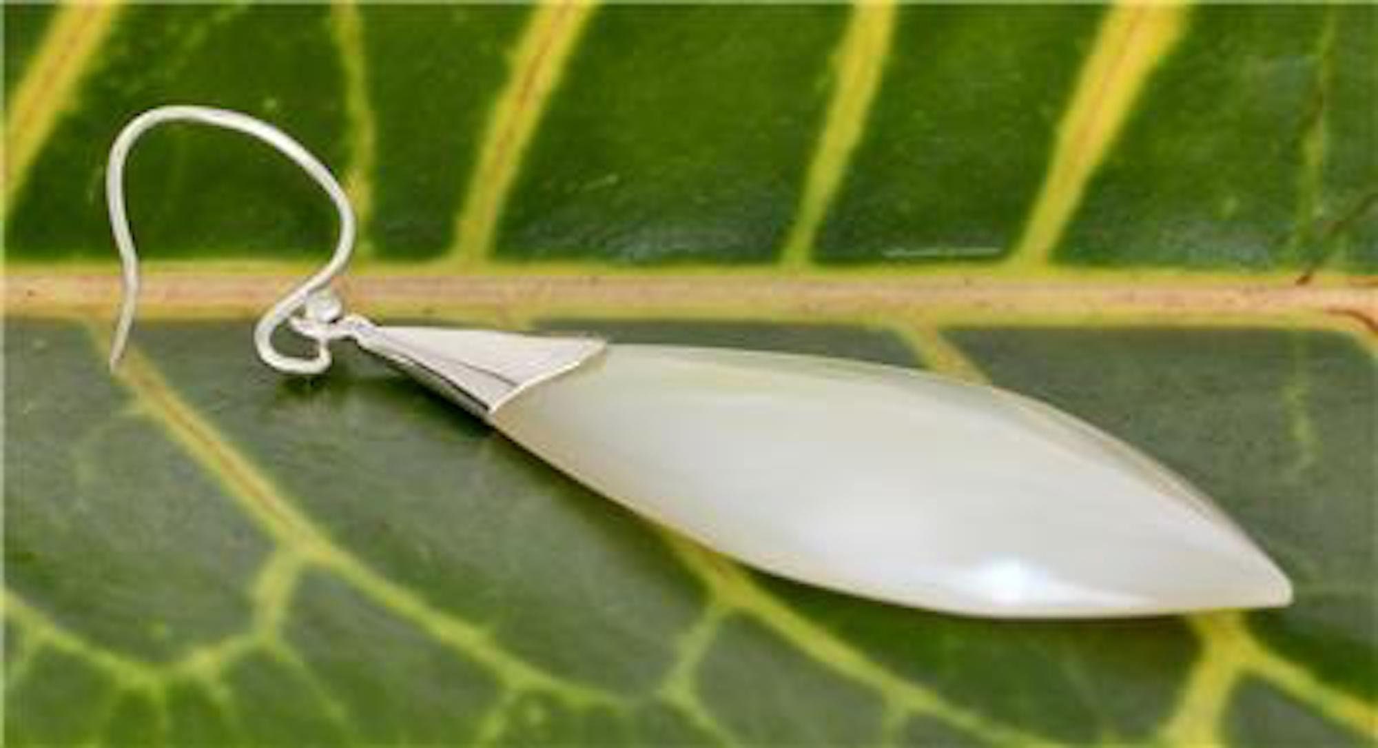 Handmade Sterling Silver .925 Bali Marquis Style Dangle Earrings w Hook. 