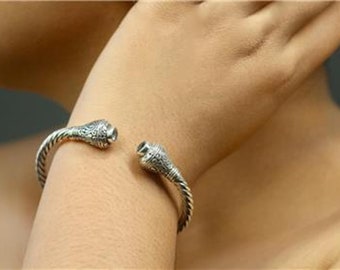 ROUND GEM CUFF, Swirl Bracelet, Solid Silver Cuff, Handmade Bracelet, Balinese Handmade Adjustable Sterling Silver Cuff Bracelet