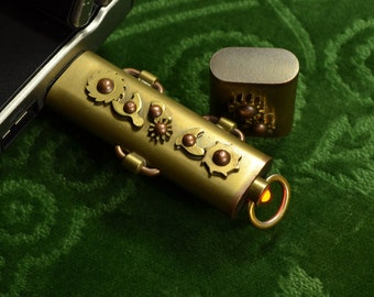 Steampunk Cogs and Rivets 64GB USB Flash Drive