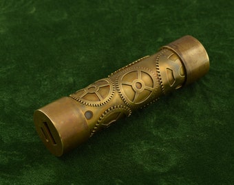 Steampunk handy brass power bank - portable USB charger