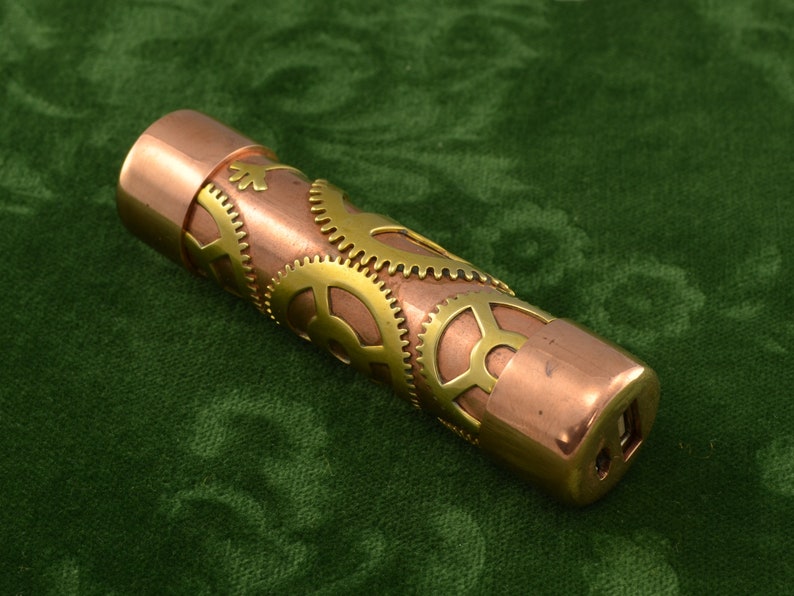 Steampunk handy copper power bank portable USB charger