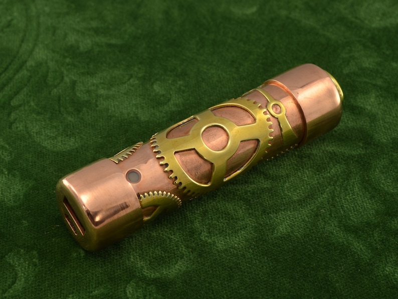 Steampunk handy copper power bank portable USB charger