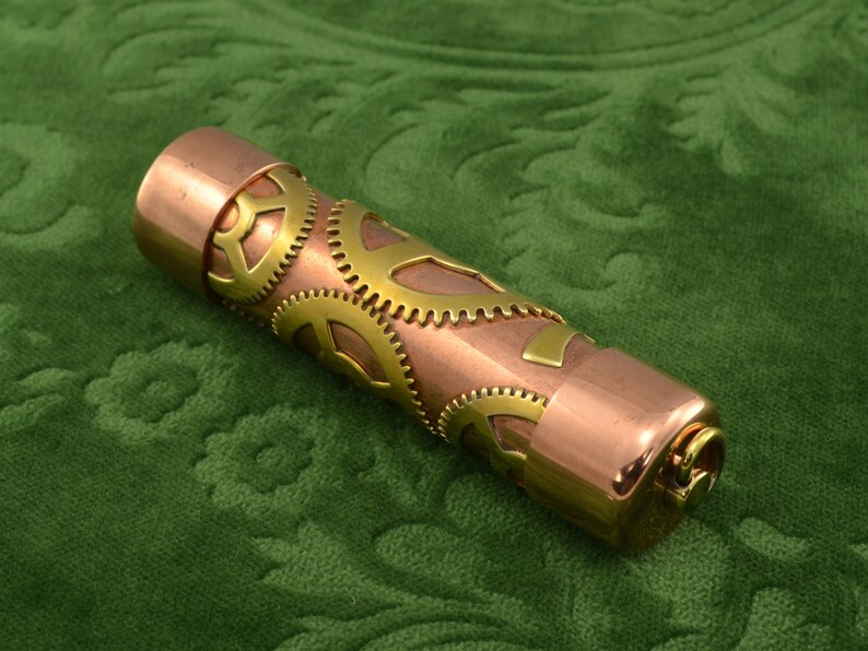Steampunk handy copper power bank portable USB charger