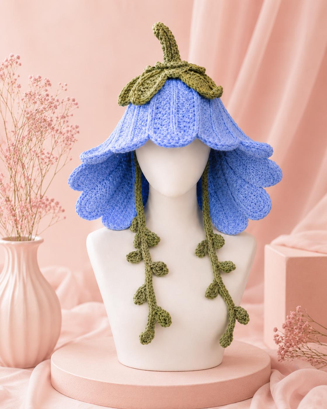 かぎ針編みの花の帽子 - Etsy 日本