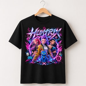Huntrix Kpop Demon Hunters Anime Girl Clipart | Rumi Mira Zoey PNG (Digital Download) image 3