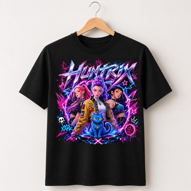 Huntrix Kpop Demon Hunters Anime Girl Clipart | Rumi Mira Zoey PNG (Digital Download) image 3