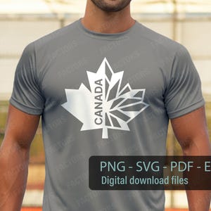 Geometrisches Kanada-Ahornblatt SVG | Moderner kanadischer Pride Schnitt Datei (Digitaler Download)