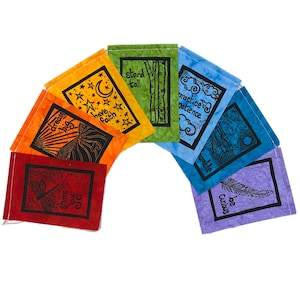 May You Always (set 2) (Made with hand carved block prints)(small) prayer flags