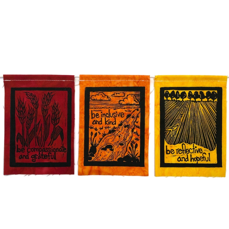 2020 prayer flags small Made with hand carved block prints May You Always