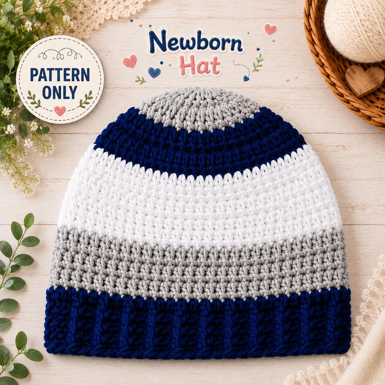 33 Baby Hat Crochet Patterns for Keepsake Gifts, Photo Props, and Everyday Wear 21 Crochet Newborn Hat