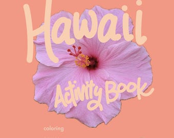 Hawaii Activity Book for Toddlers Ages 2-5 | Printable PDF | ABCs, Counting, Coloring, Tracing | Preschool Travel Activity Book Download