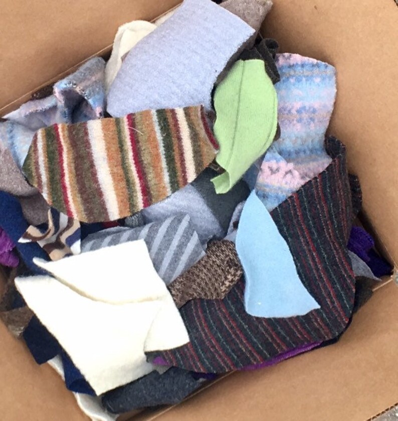 Wool fabric lot felted upcycled 100 wool sweater scraps Etsy