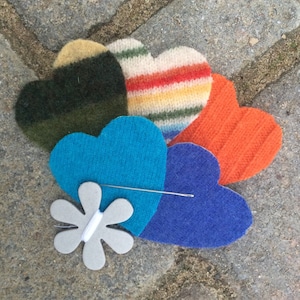 Heart Wool Patch Kit: Handmade Diaper Cover Repair