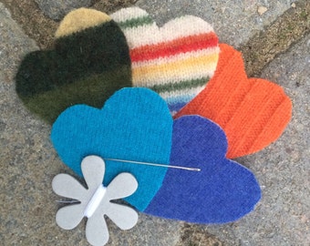 Heart Wool Patch Kit: Handmade Diaper Cover Repair