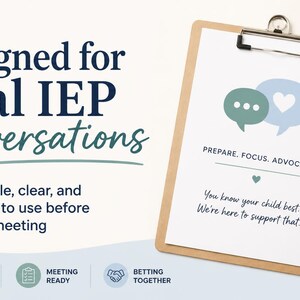 IEP Meeting Prep Checklist Printable | Special Education Parent Planner | Advocate Questions & Notes | Instant Download
