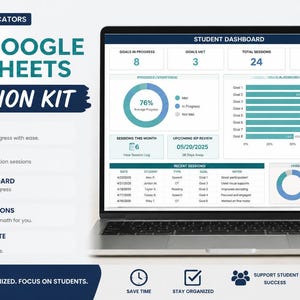 IEP Google Sheets Automation Kit | Student Progress Dashboard, Goal Tracker (Digital Download)