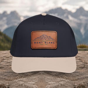 Mont Blanc Mountain Leather Patch Baseball Cap
