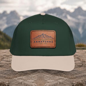 Annapurna Mountain Leather Patch Baseball Cap