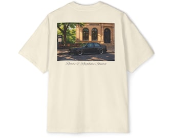 Stor, kraftig BMW E30 Graphic T-shirt - Klassisk Streetwear-biltröja