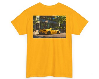 Överdimensionerad Ferrari 488 Graphic Tee - Avslappnad Streetwear-biltröja
