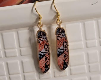 Fairy Light Multicolored Enamel Feather Dangles