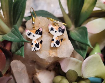Fairy Light Calico Cat Dangles