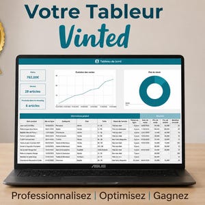 DUO PACK - Vinted Tracking Dashboard: Your all-in-one Vinted Sales Tracker – Organization, Statistics and Wardrobe Management
