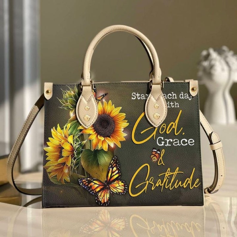 Sunflower, leather bag god says you are handbag, women 3d small handbags nicegift, leather bag ,handbag tote,bag leather tote for women