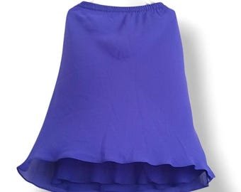 Draper & Damon Vintage Purple Midi Skirt Elegant Sheer Flowy Colorful Neon Grape