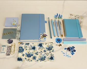 Blue Deluxe Bookish Bundle | Journaling Kit | Color‑Curated Gift Set
